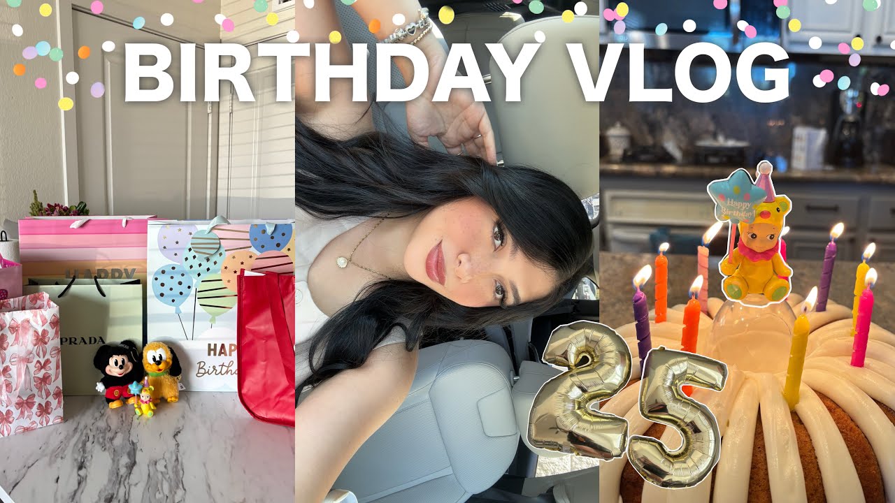 25TH BIRTHDAY VLOG ✨🧁🛍️  birthday freebies + birthday glow up/ maintenance + gift haul + unboxing!
