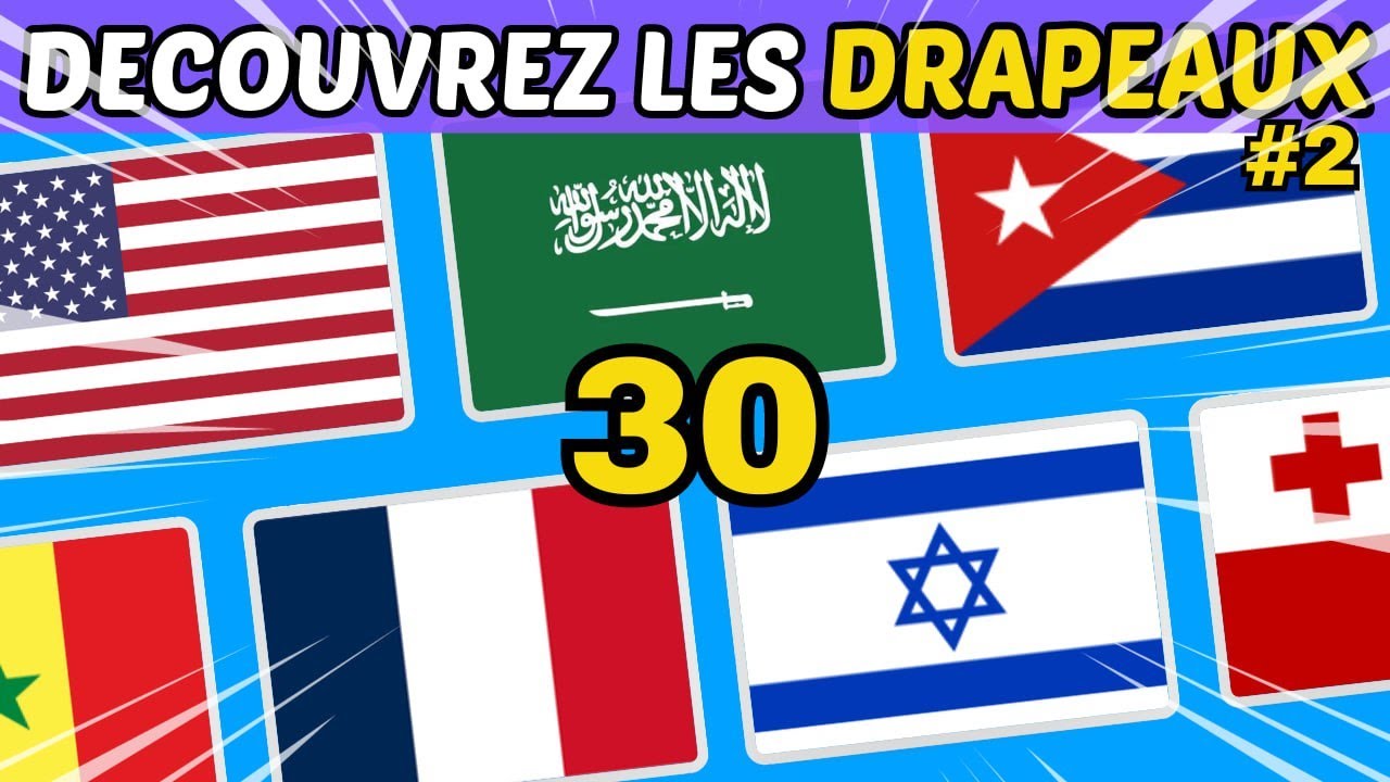 🎌 DEVINEZ LES PAYS PAR LES DRAPEAUX 🏴  MODE DIFFICILE ☠️  Sp&eacute;cial Vacances