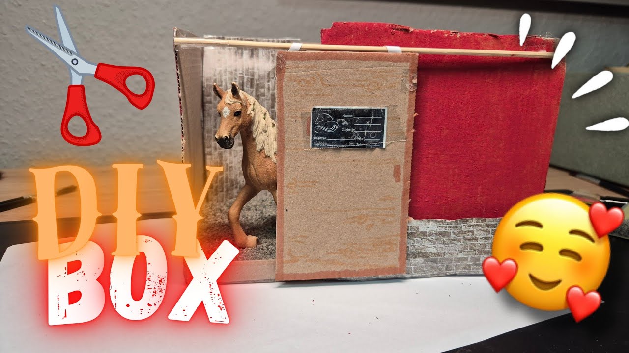 DIY SCHLEICH PFERDEBOX🐴⭐️Ganz einfach in 15 Minuten selber basteln!🤩#schleich Wenig Aufwand|Tutorial