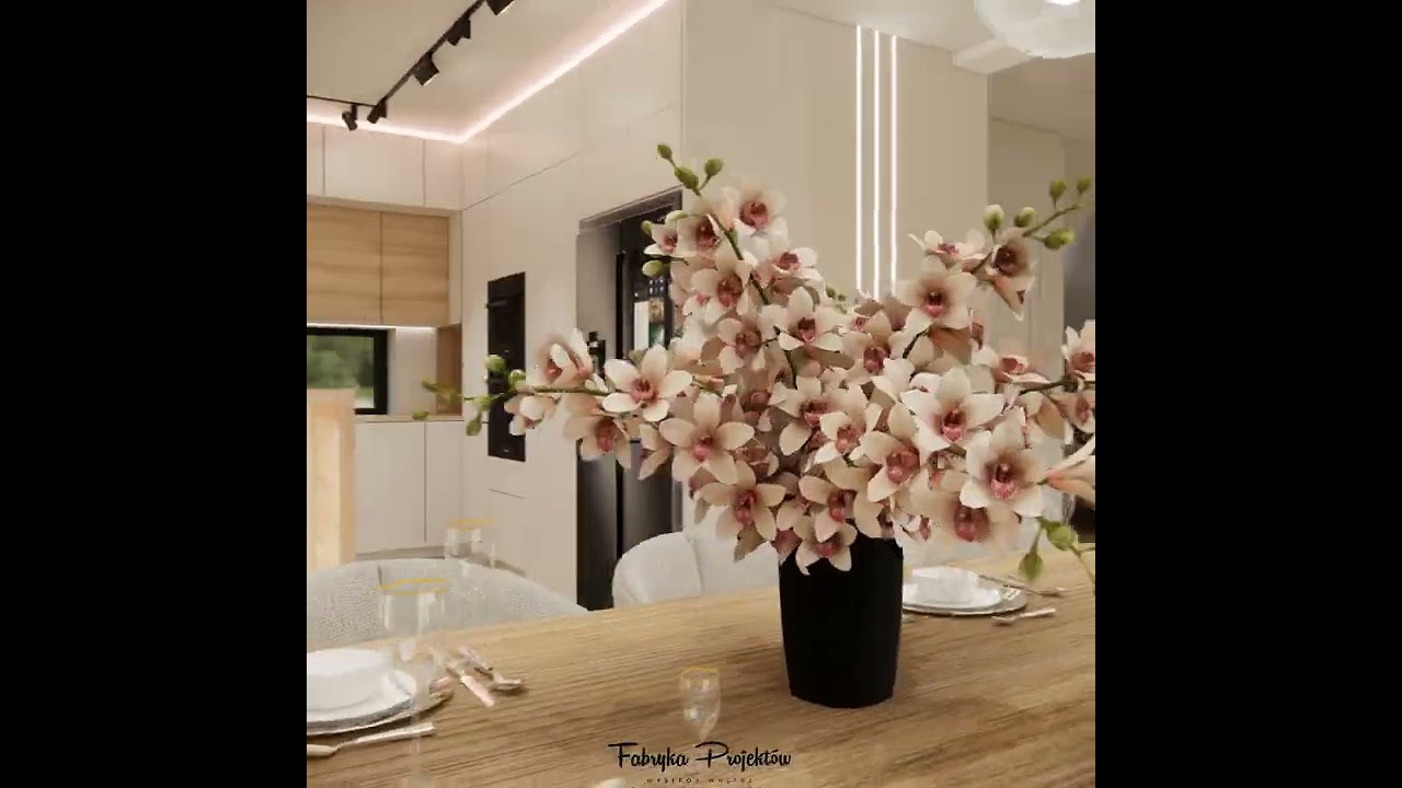 🎥 Nowoczesne wnętrze 57 m² – salon, kuchnia i hol w eleganckim stylu! ✨🏡