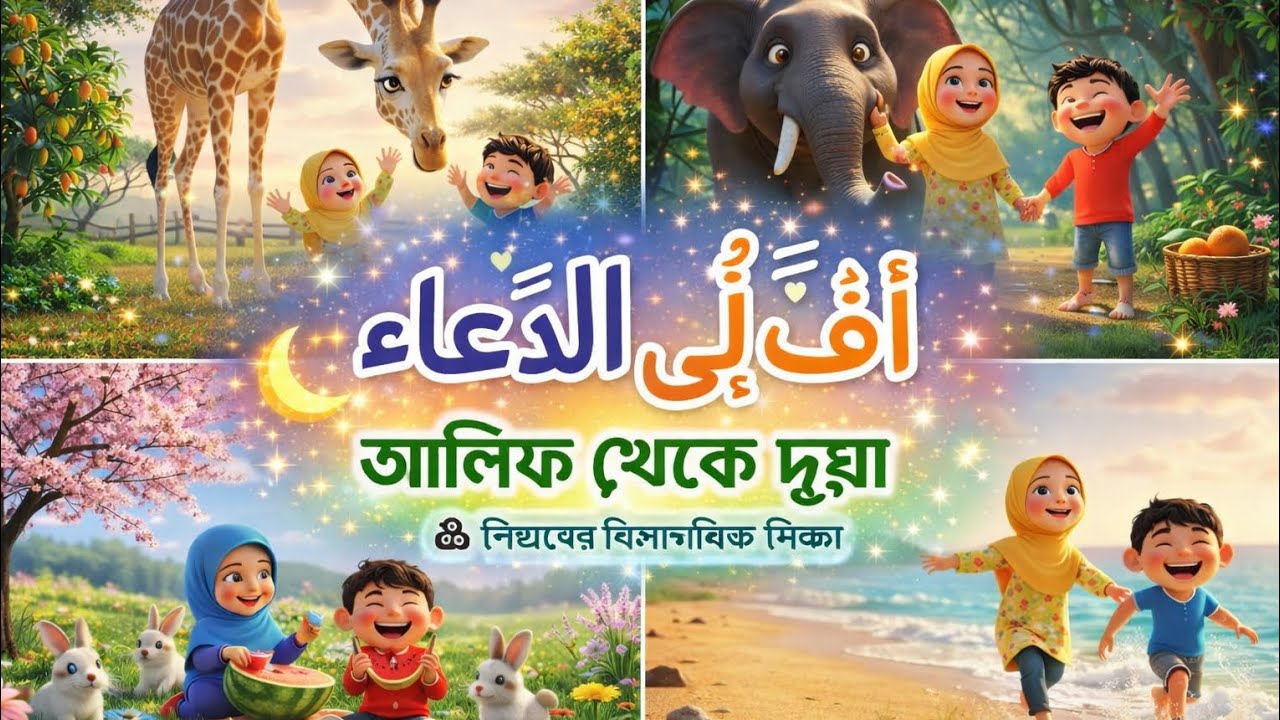 🌙 আলিফ থেকে ডুয়া — শিশুদের ইসলামিক বর্ণমালা শেখা | Arabic Alphabet for Kids | NoorToon Shorts