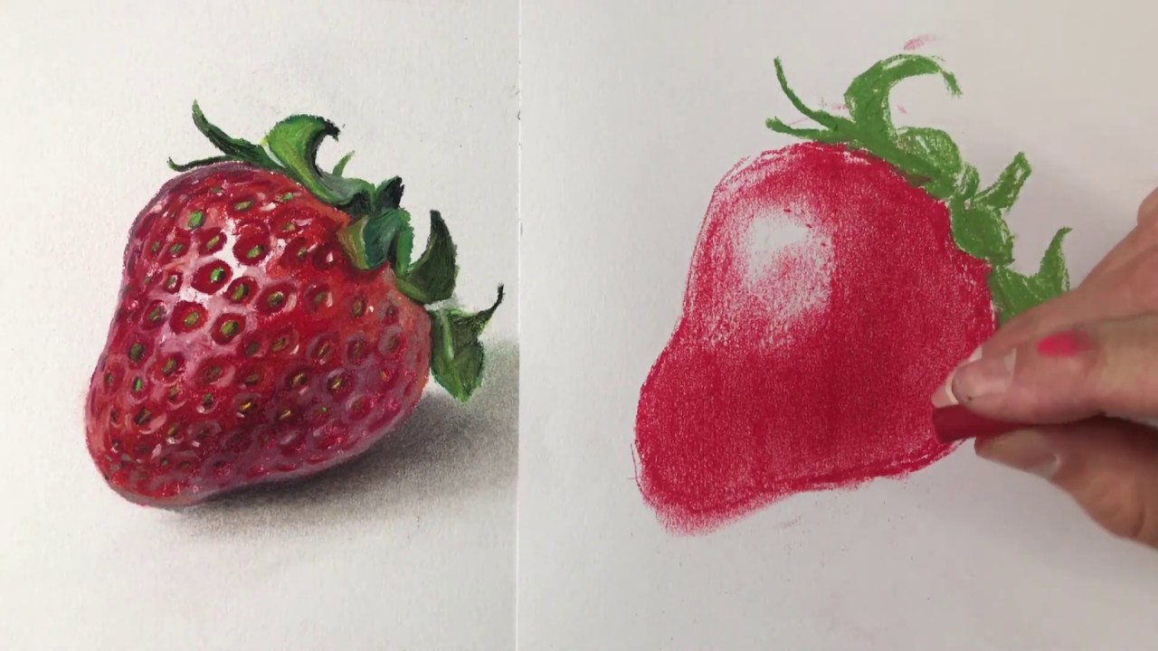 JAK NARYSOWAĆ HIPER-REALISTYCZNĄ TRUSKAWKĘ / HOW TO DRAW A STRAWBERRY