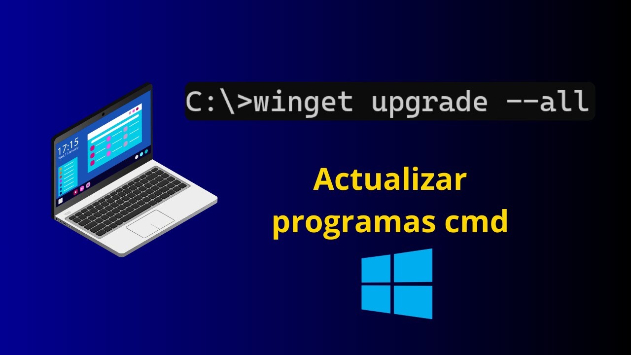 Actualiza todos tus programas con un clic usando Winget (CMD + Script automático)