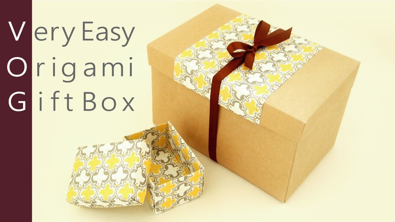 ギフトボックスの作り方 【使える折り紙】　Gift Box easy as Origami