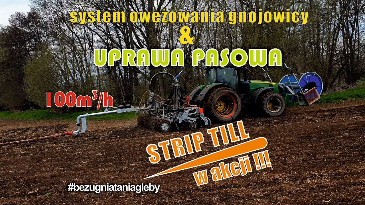 System owężowania gnojowicy z agregatem uprawy pasowej