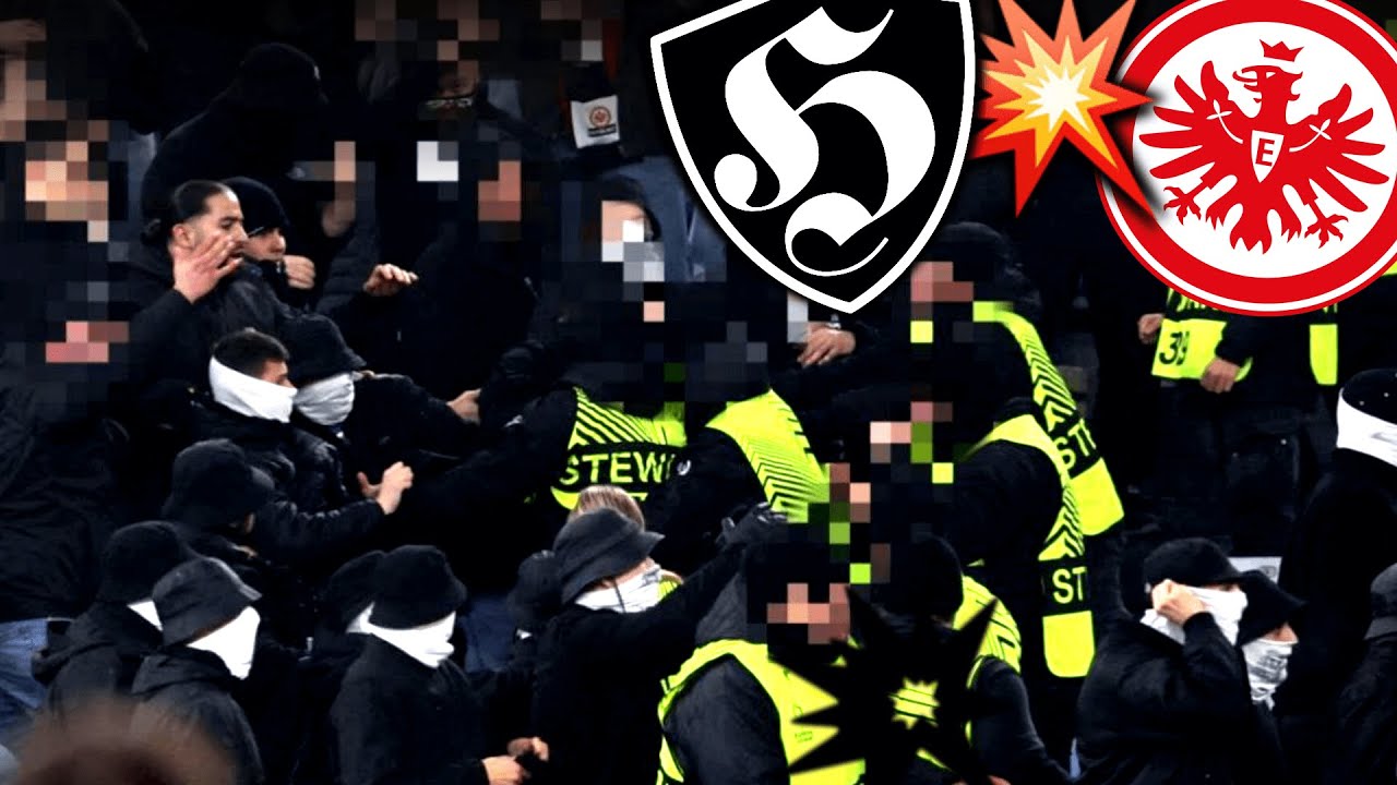 Fliegende B&ouml;ller, Festnahmen & Provokationen! (AS Rom vs. Frankfurt)