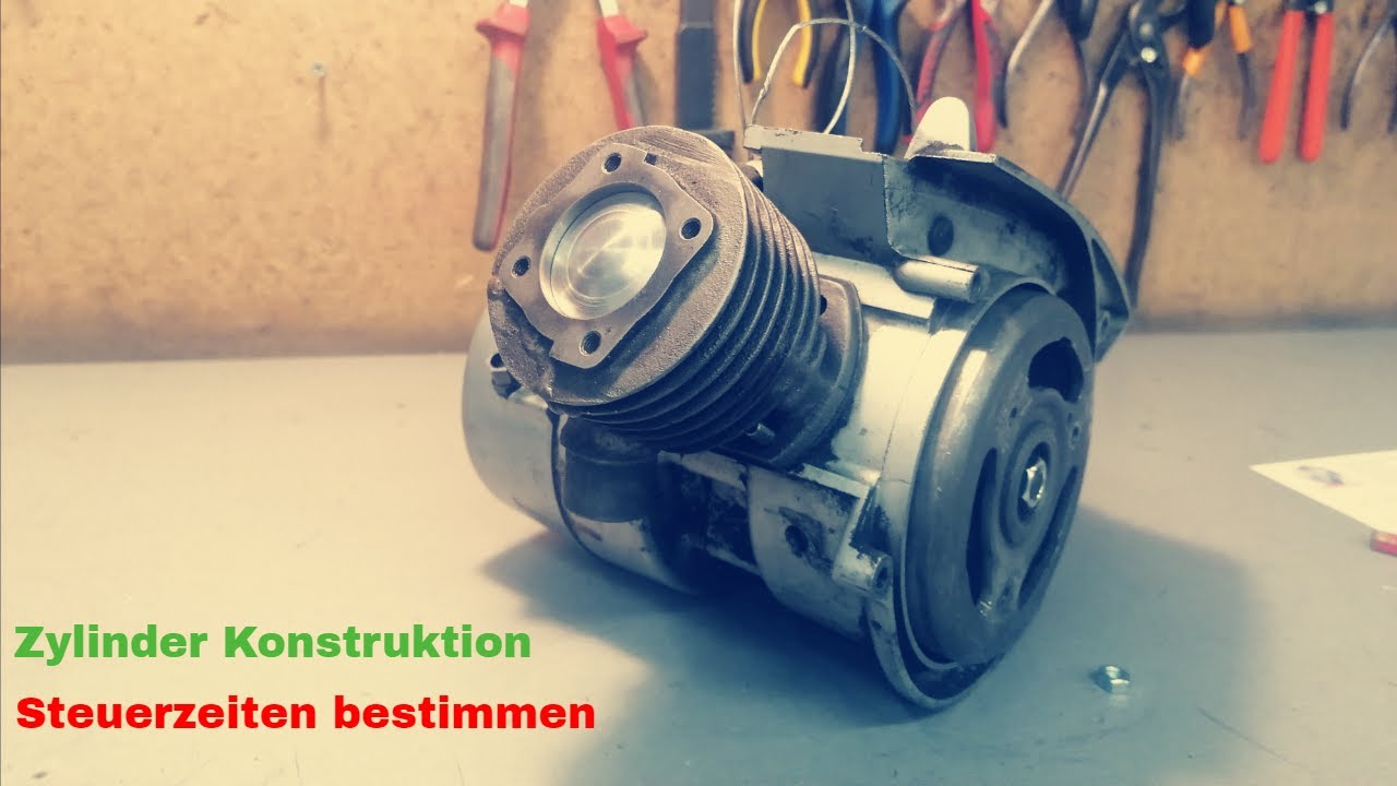 Einen Sachs 503 Zylinder frisieren Teil 2 Zylinder Konstruktion, Steuerzeiten bestimmen