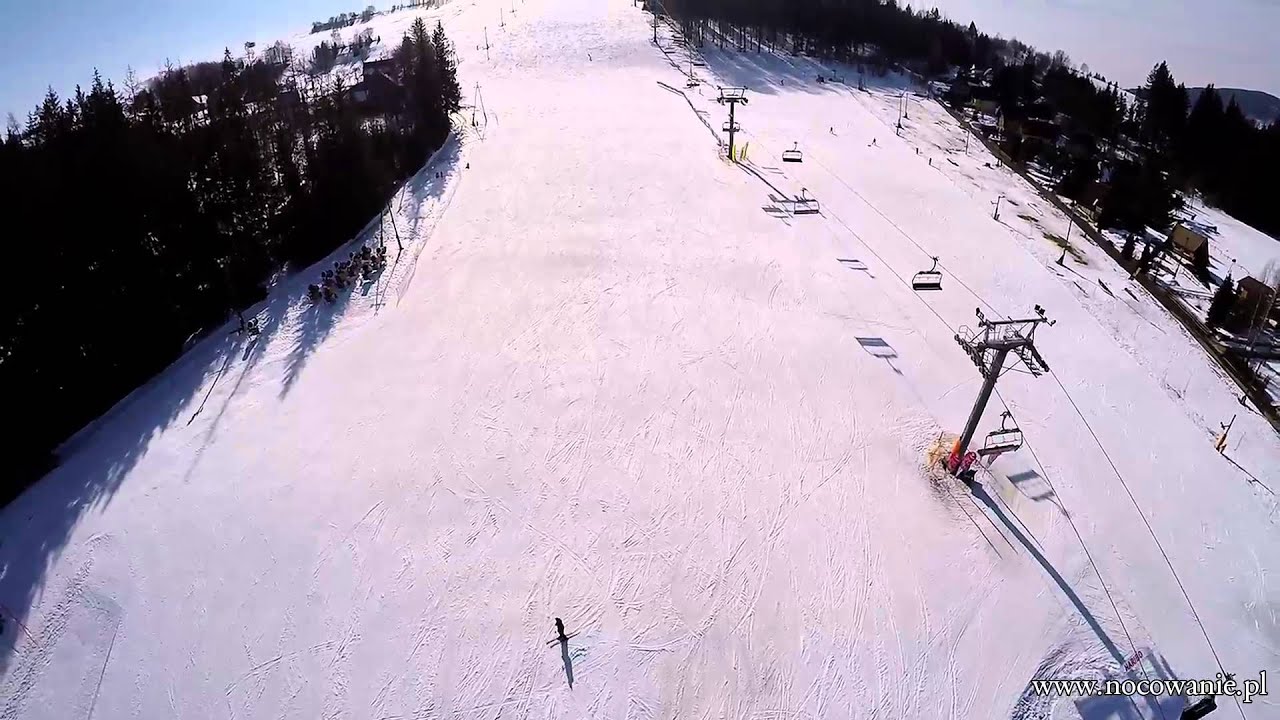 Dron nad ośrodkiem narciarskim Złoty Groń!