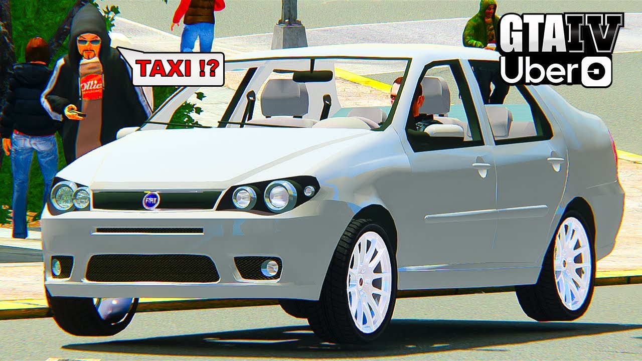 GTA 4 - Uber | CONFUNDIRAM meu CARRO com um TAXI! - FIAT SIENA