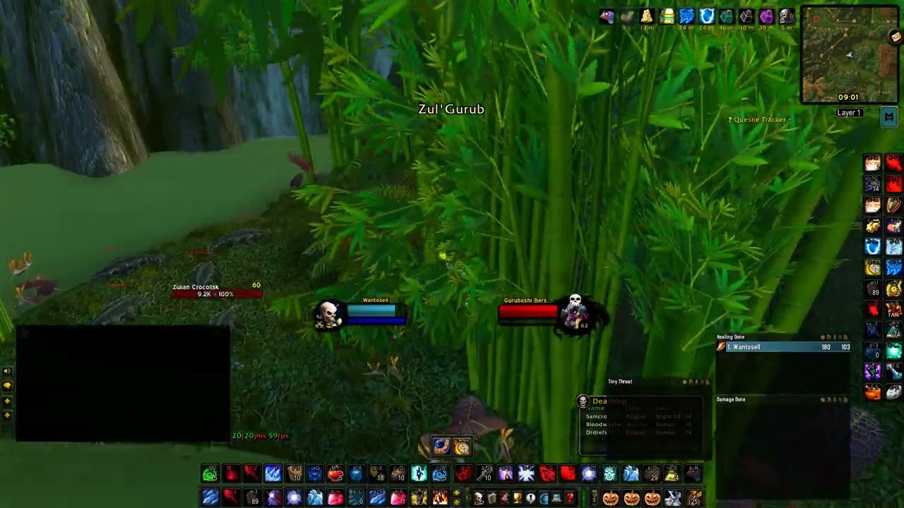 WoW Classic Hardcore - ZG Mage Solo AoE Farm (11 packs)
