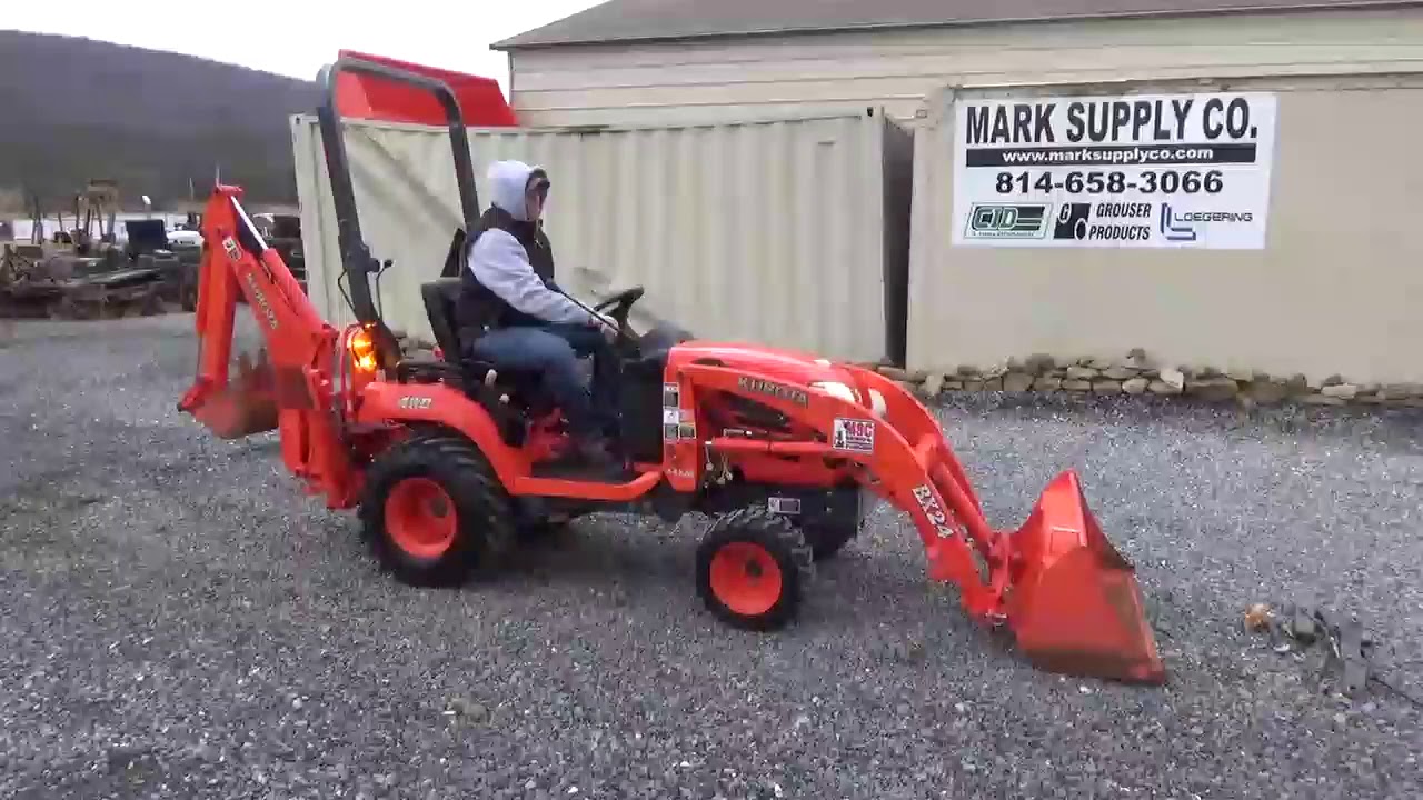 2008 Kubota BX24 Sub Compact Tractor Loader Backhoe 4X4 Kubota Diesel For Sale Mark Supply Co