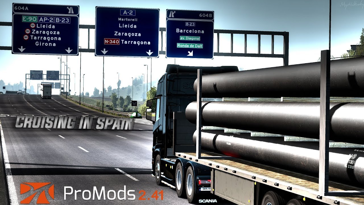 ETS2 1.35 Cruising in Spain - Mediterranean Coast - Promods 2.41