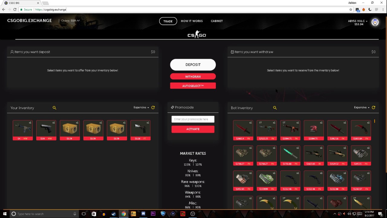 CSGOBIG.EXCHANGE IS A SCAM! SCAMMED $50!? *DONT USE*