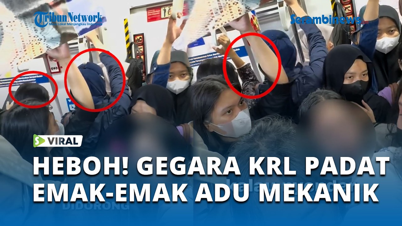 Panas di Jam Sibuk! Kereta Penuh Mendadak Jadi Arena Adu Emosi