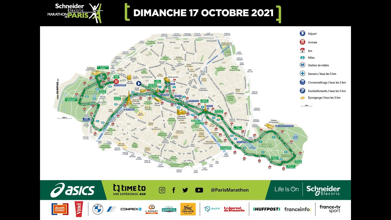Schneider Electric Marathon de Paris 2021 - Parcours 3D