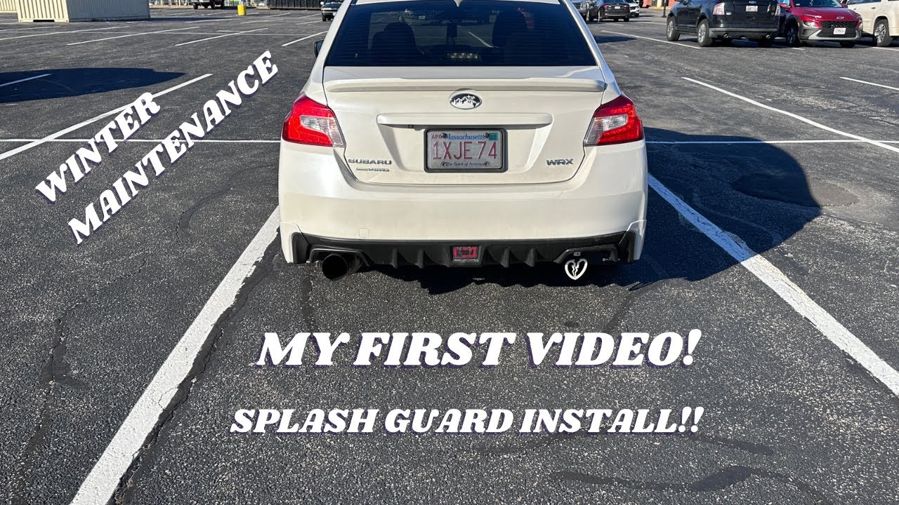 2020 Subaru Wrx gets winterized and splash guards installed.