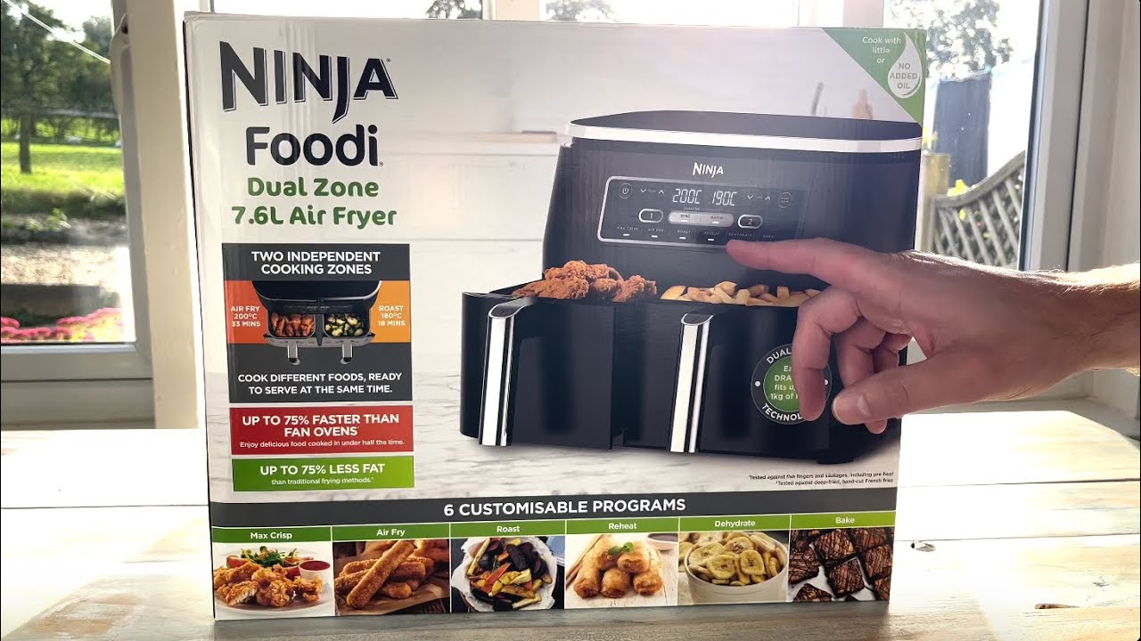 NINJA Foodi Dual Zone 7.6L AIR FRYER UNBOXING & FIRST USE