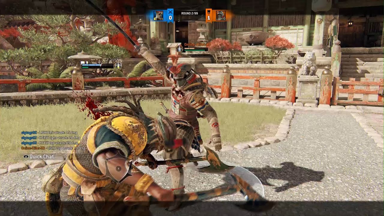 Berzerker vs Orochi customs match // FOR HONOR. 99 rounds. Just messing around.