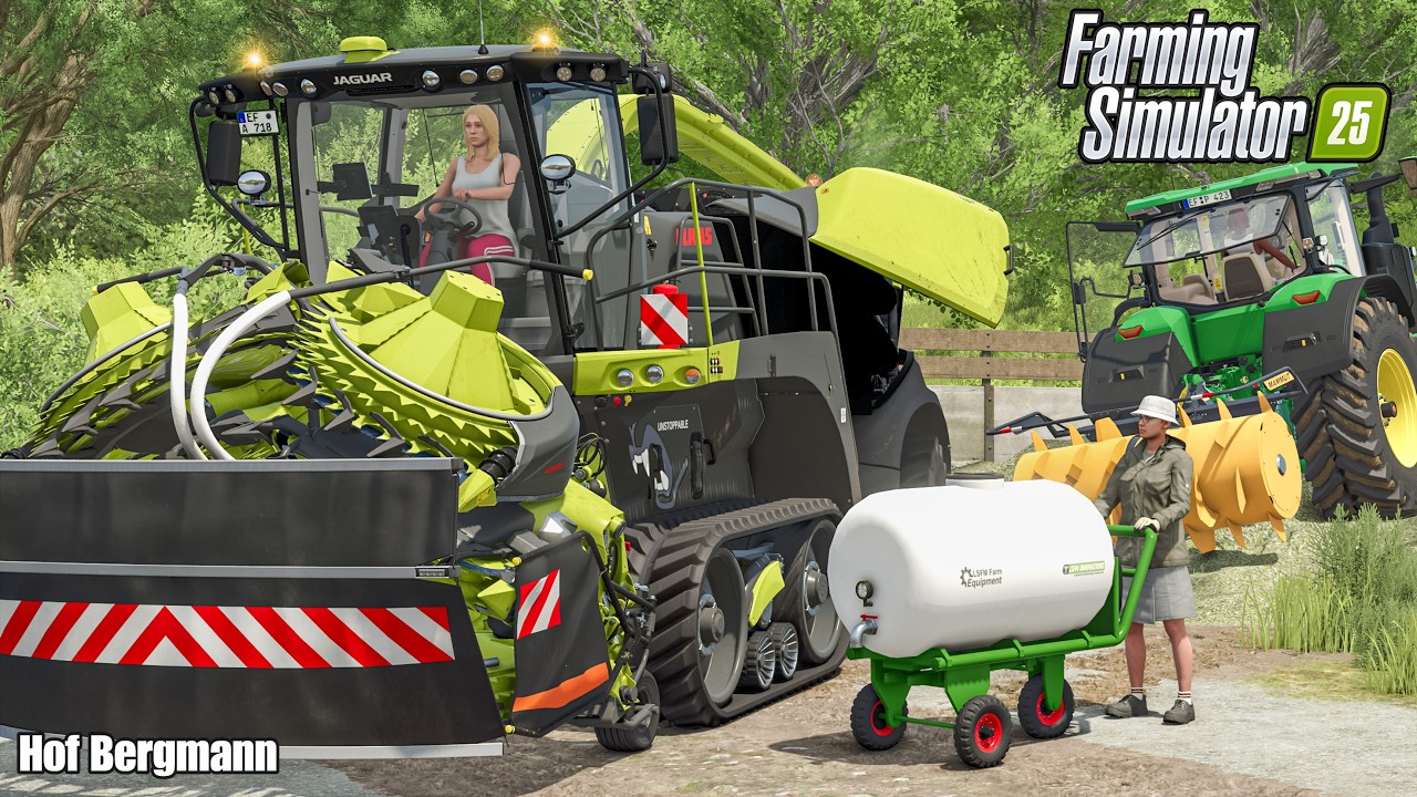Maize Chaff & Compacting w/ CLAAS JAGUAR | HOF BERGMANN | Farming Simulator 25