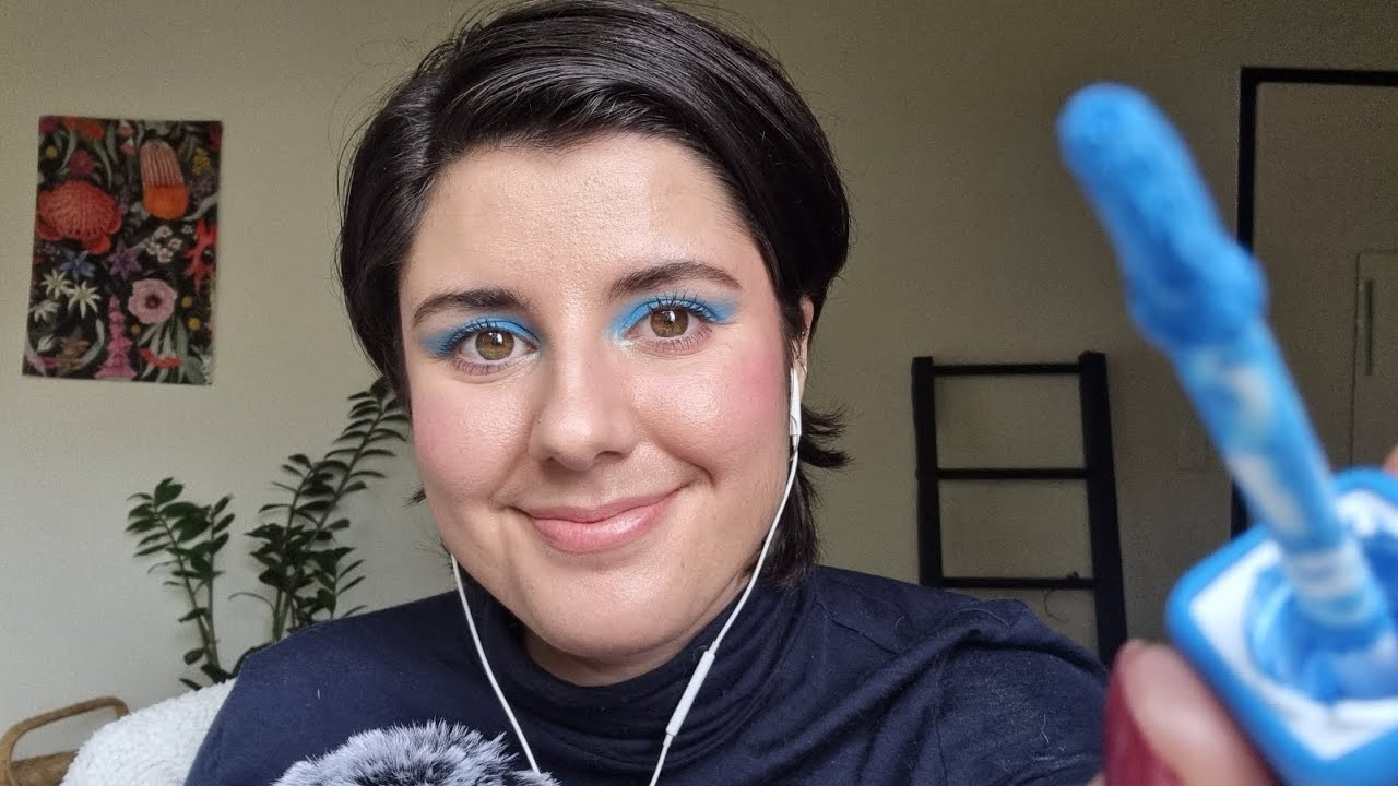 ASMR doing your makeup to match mine 💙 (tingles, personal attention)