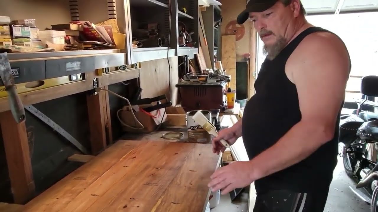 DIY Wood Kitchen Counters using 2x8 pine lumber