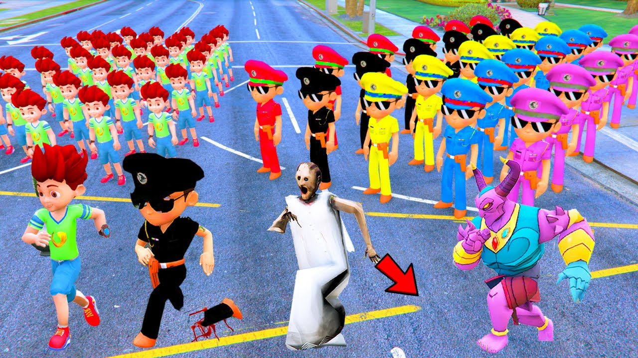 🤯😡1000 Kicko Attacked 1000 Little Singham Attacked On Granny 🤣 in Gta 5 Gta5 Gameplay