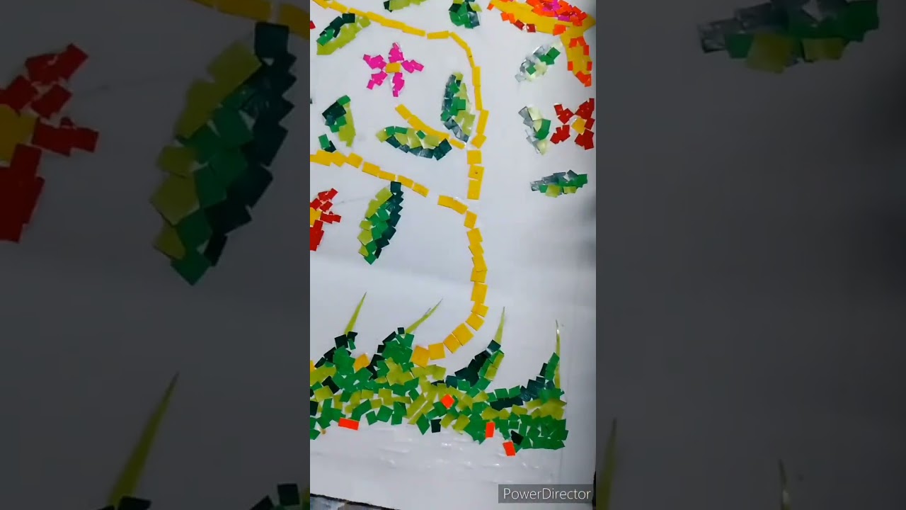Easy acollage art / How To Make collage art #shorts #papercollage #youtubeshorts #viral