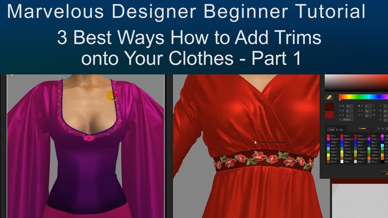 Part 1 - How to Add Trims to Marvelous Designer Clothes - Texturing Tutorial for Beginners