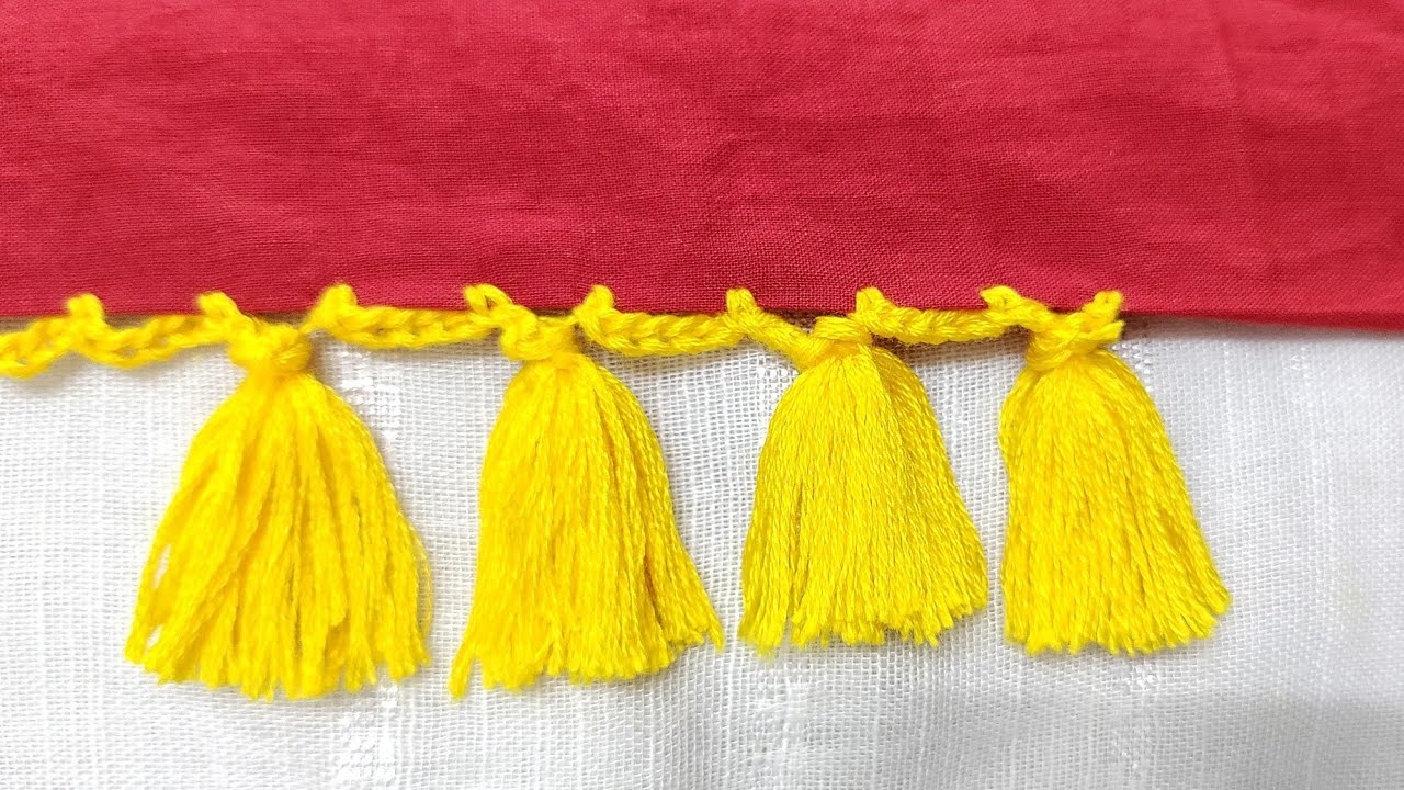 Easy Tassel Border for Dupatta, Saree & Table Cover (Hand Embroidery Work)
