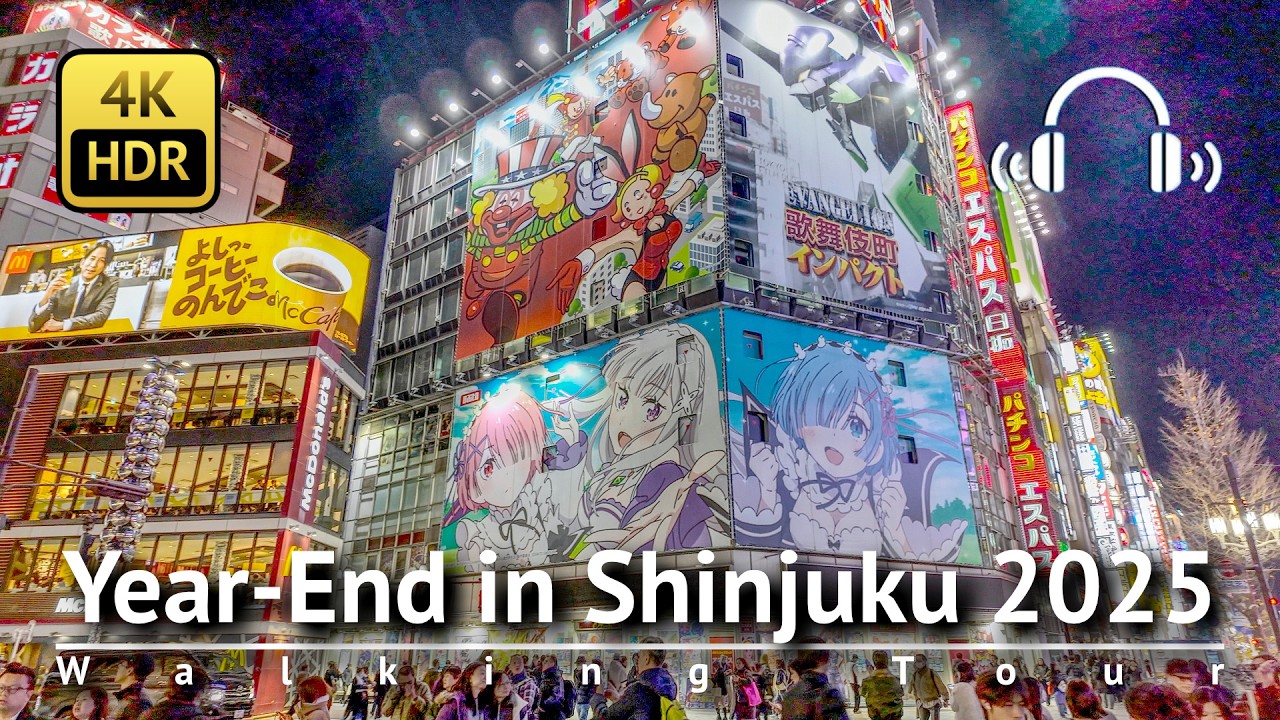 Year-End in Shinjuku 2025 [4K/HDR/Binaural]
