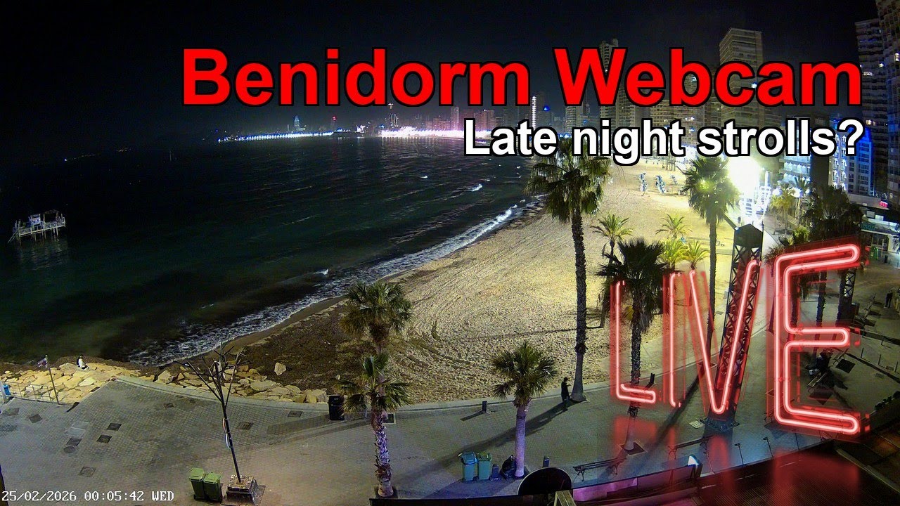 BENIDORM LIVE WEBCAM 🇪🇸 🔴 LIVE: Resort Beach NOW! ☀️🌊 Burial of Sardine!