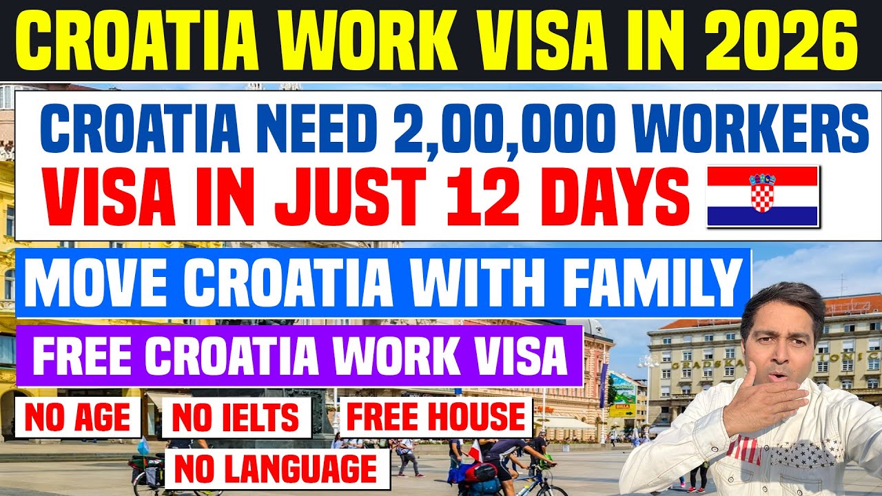 Croatia Work Permit in 2026| Move Croatia in 12 Day| Salary| Requirements| Processing time| No IELTS