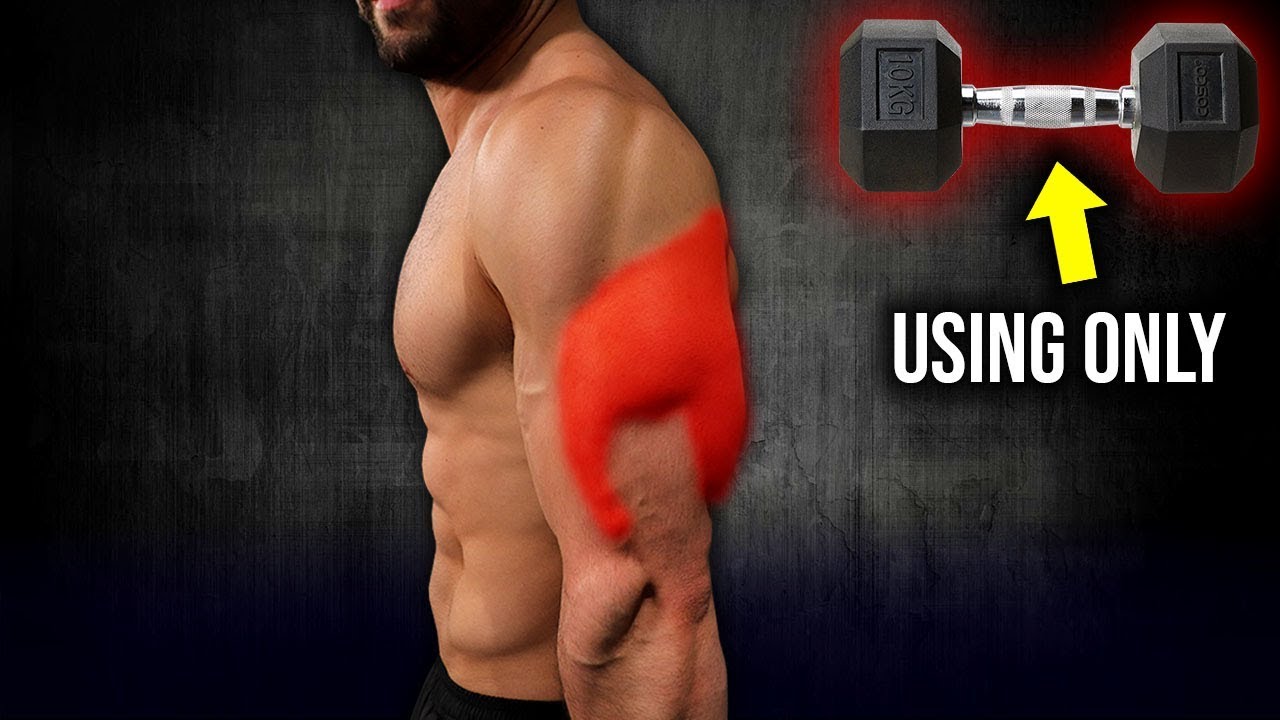 7min Home TRICEPS Workout For Muscle Mass (USING ONLY DUMBBELLS!!)