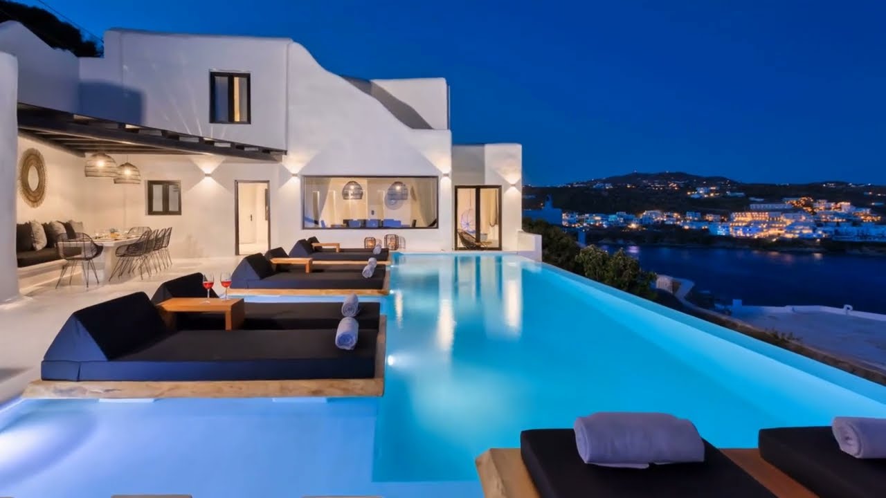 Luksusowa willa na Mykonos &ndash; basen bez krawędzi i widok na morze &ndash; Villa Ophelia