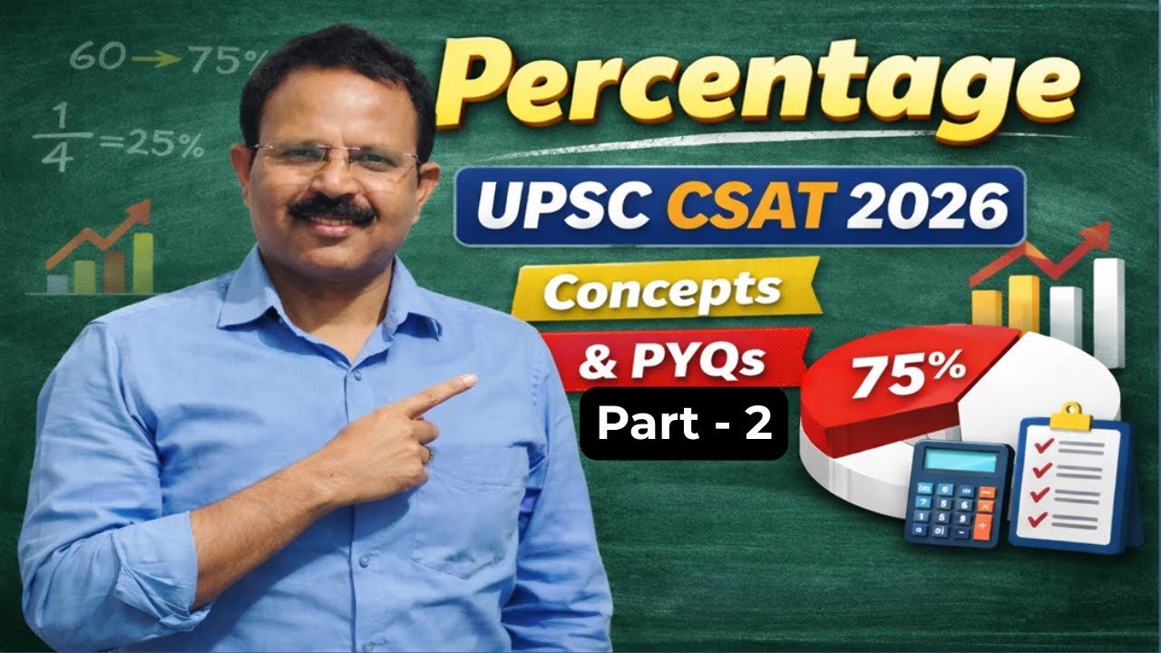 Percentage Made Easy for UPSC CSAT 2026 | Part - 2 | Basics to Advanced | By Anil Sir
