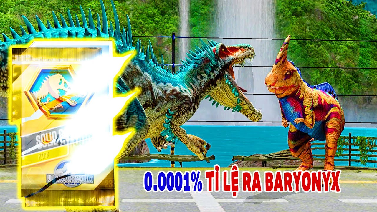 JURASSIC WORLD MOBILE 100 TÚI MÙ CHỈ CÓ THẾ ĐƯỢC 1 CON DUY NHẤT KHỦNG LONG BARYONYX SIÊU KHÓ