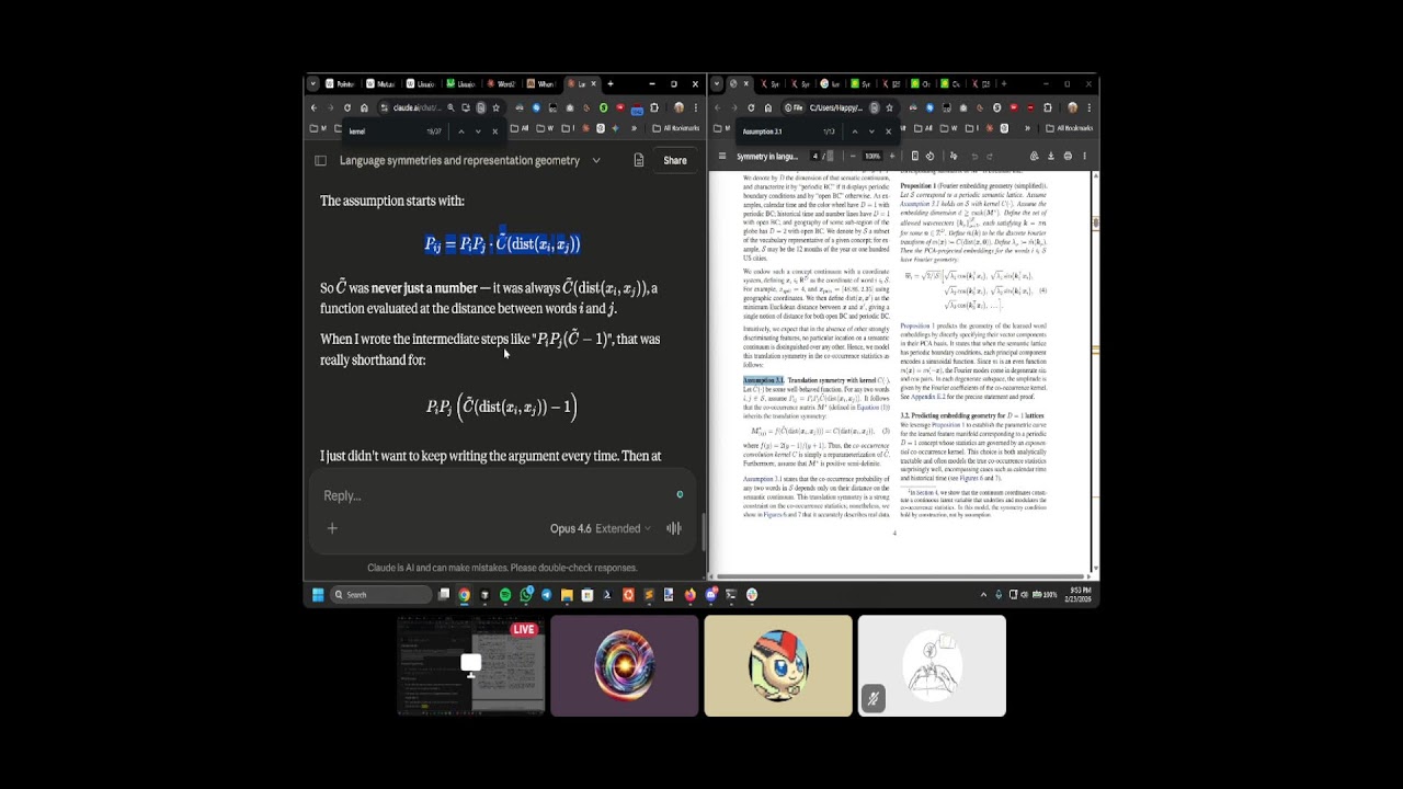 Mech Interp Reading Group - Symmetry in language statistics shapes geometry of model representations