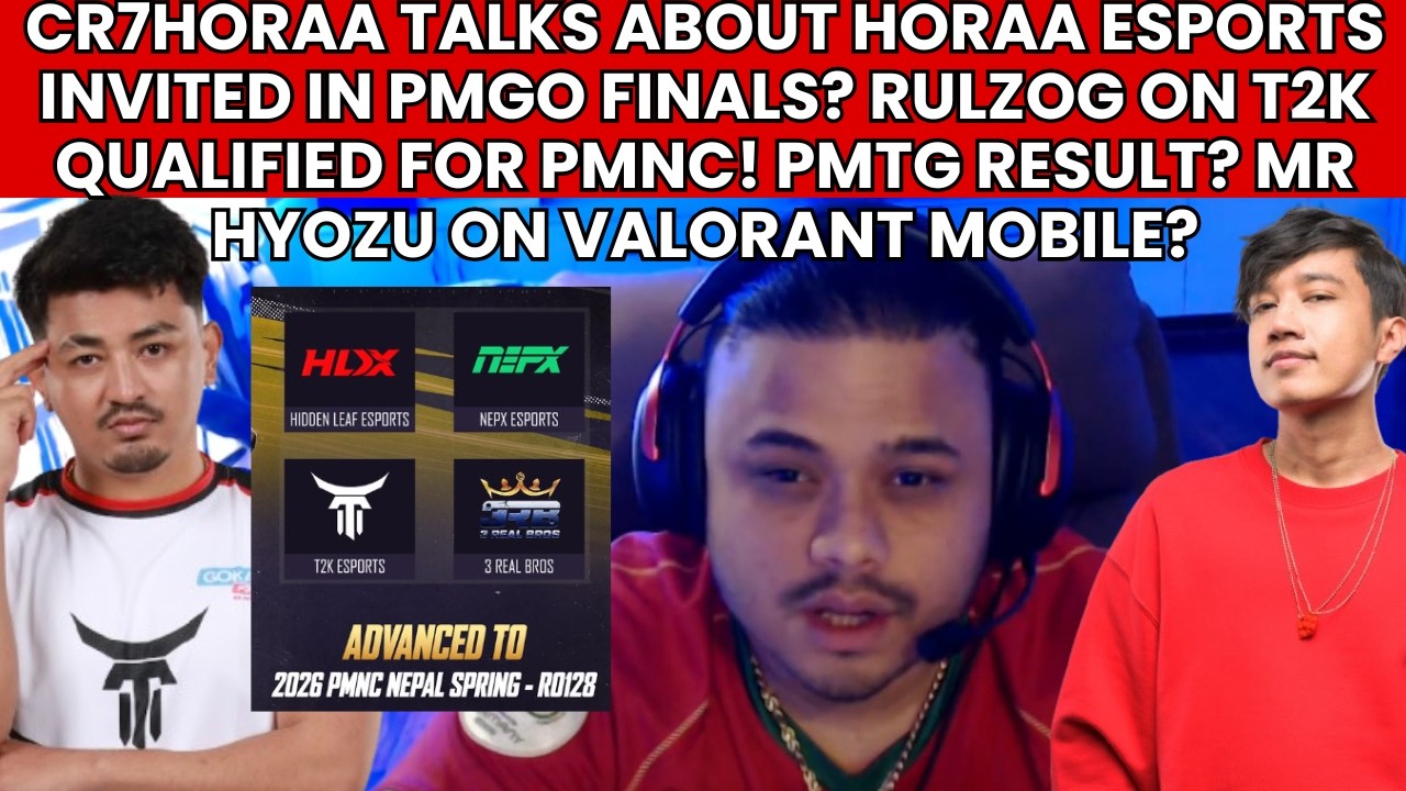 CR7HORAA ON HORAA ESPORTS INVITED IN PMGO FINALS? RULZOG ON T2K QUALIFIED FOR PMNC!HYOZU ON VALORANT