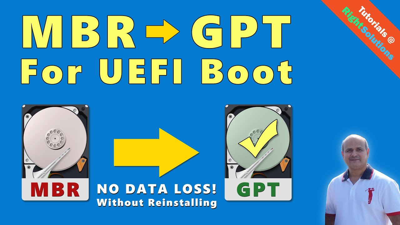 Как преобразовать MBR в GPT в Windows 10-11 для загрузки UEFI (без переустановки)