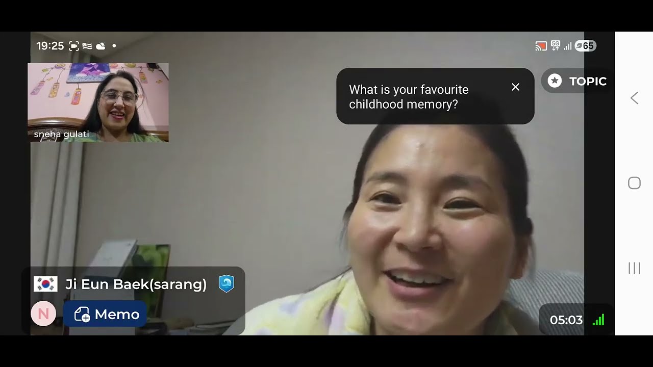 Engrossing conversation with native speaker 