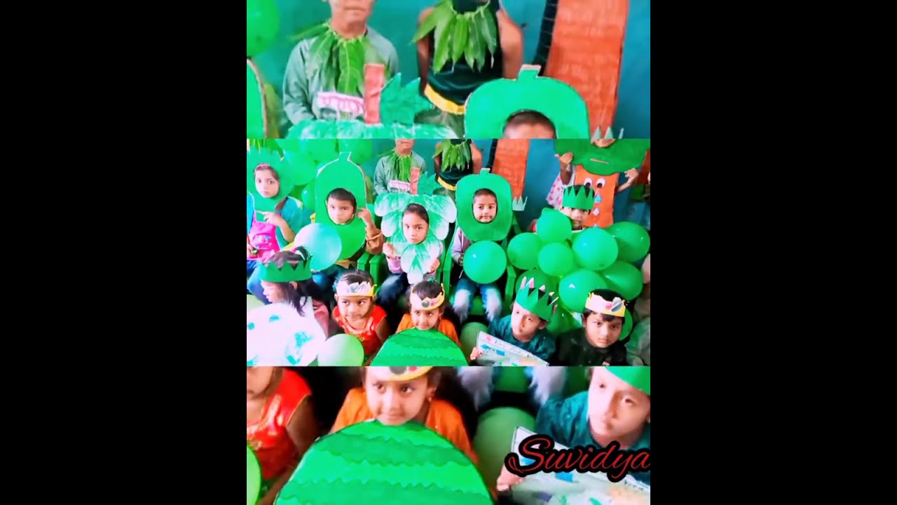 Green 🍏 Day celebration in school/Green day activity for Lkg and ukg