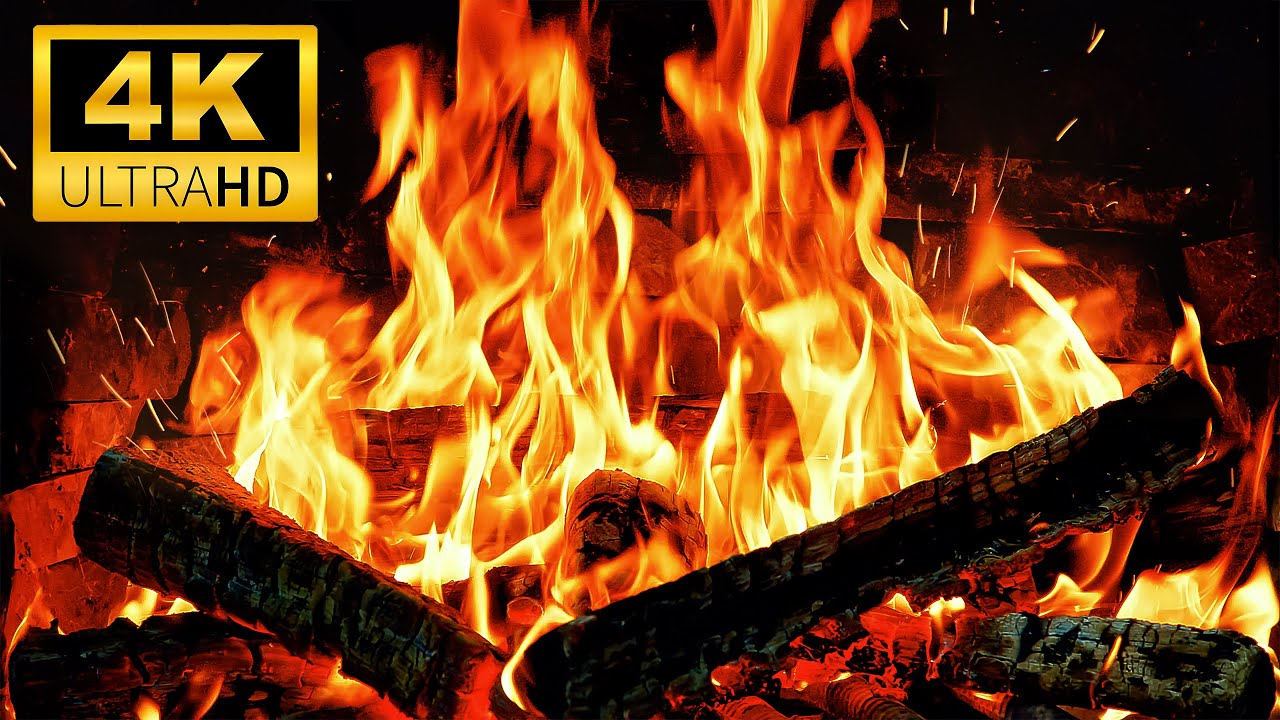 The MOST Realistic 4K Fireplace 🔥 Crackling Fire Sounds & Soft Flames | Relaxing Fireplace Ambience