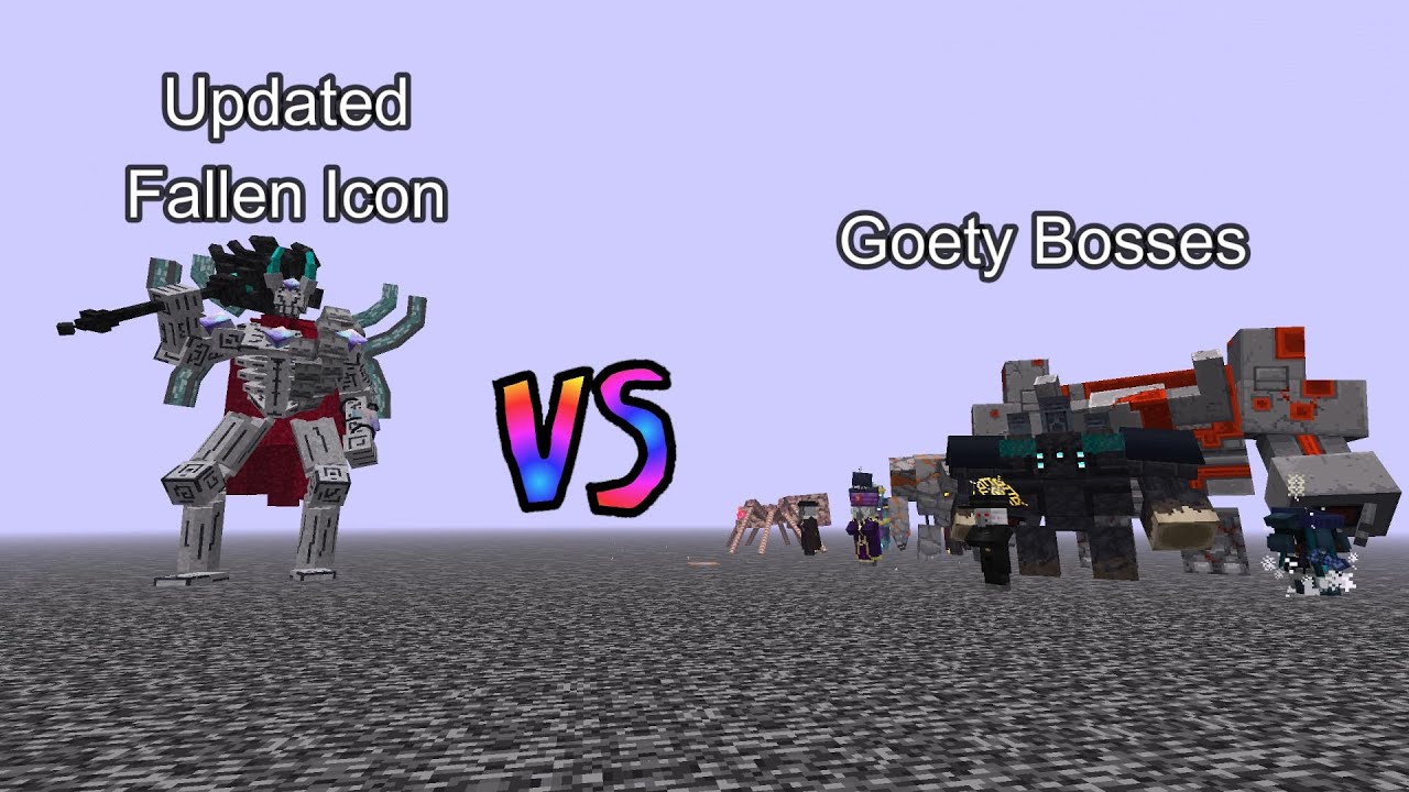 Updated Fallen Icon vs Goety Bosses | Minecraft  Mob Battle