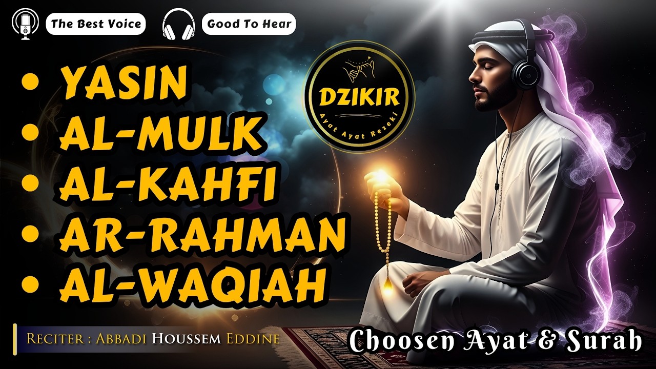 Soothing & Powerful Murottal: Full Recitation of Yasin, Al Waqiah, Al Mulk, Al Kahfi for Deep Rest