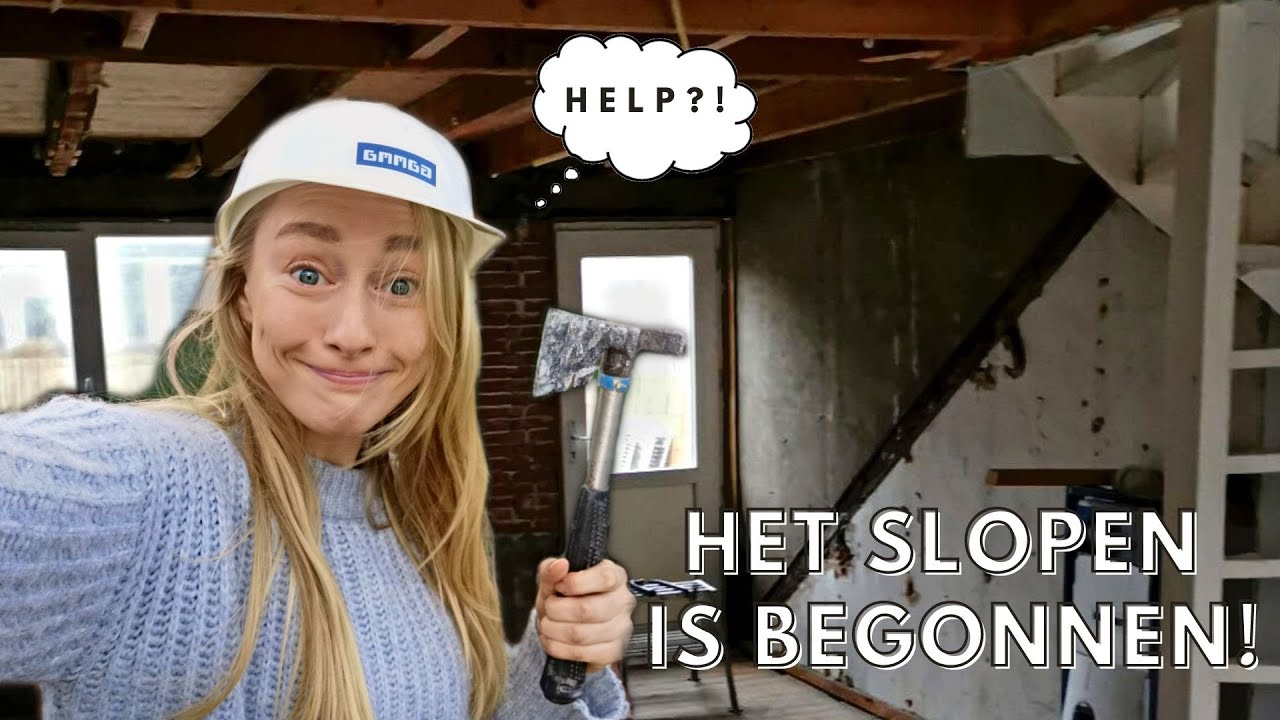 HET SLOPEN IS BEGONNEN! 🏠⚒️😱 #verbouwvideo