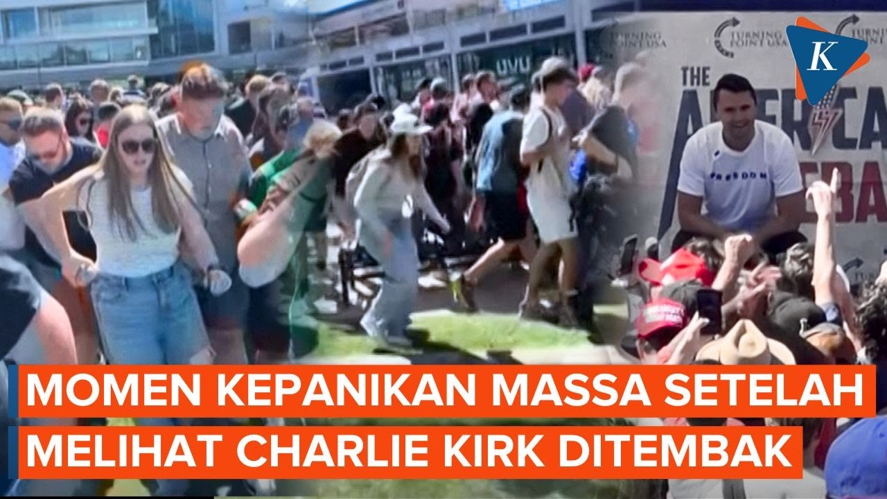 [FULL] Massa Berlarian! Begini Suasana Seusai Charlie Kirk Tewas Ditembak