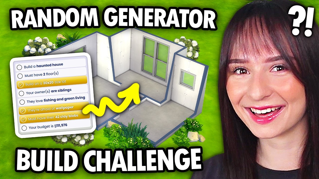 I tried building using a RANDOM GENERATOR challenge in The Sims 4