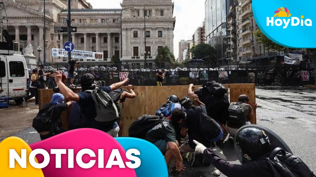 EN VIVO: Enfrentamientos entre manifestantes y la policía durante protestas en Argentina