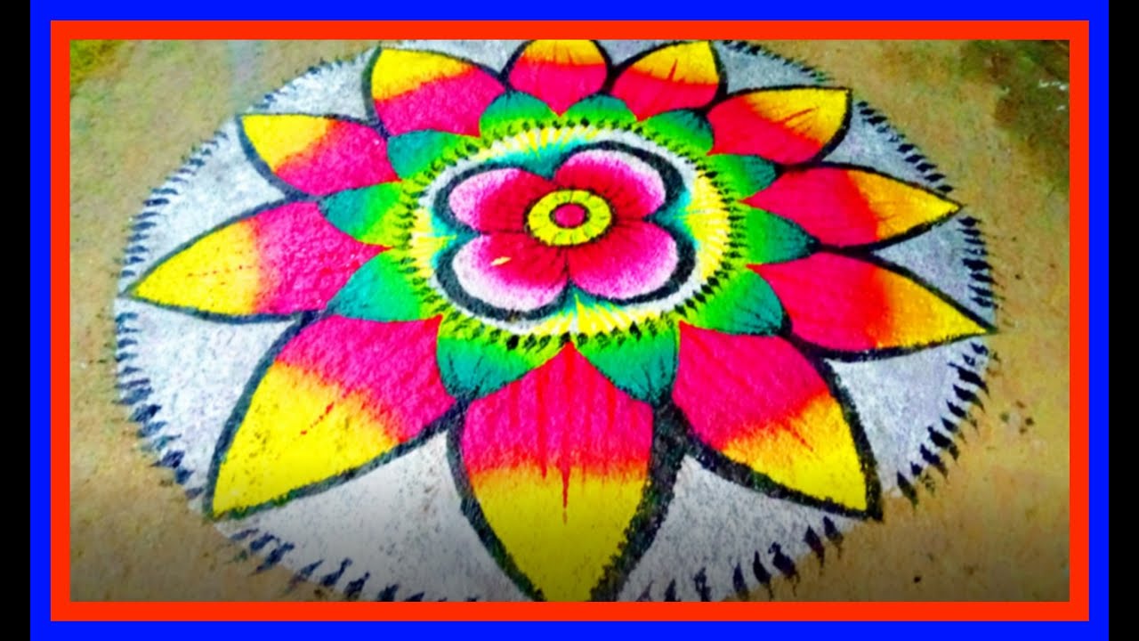 আলপনা আঁকা | How to draw a simple alpona | simple alpona design | Atanu art & crafts