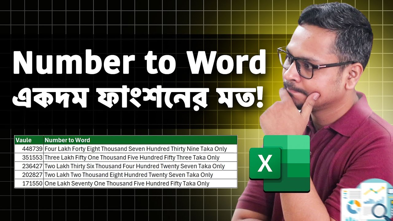 How to Convert Number to Word in MS Excel Like Function 😊